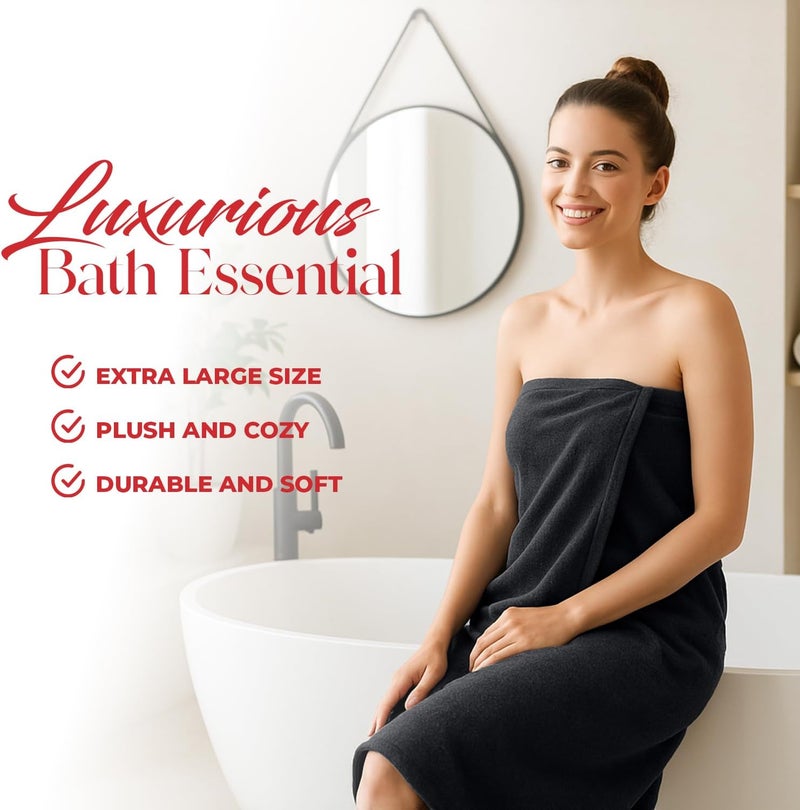 Riverside Pack of 1 Jumbo Bath Sheet 40 x 80 Inches - Extra Large Bath Towel, Super Soft & Highly Absorbent, 100% Cotton Quick Dry, Perfect to Wrap Yourself in - Charcoal - Image 5